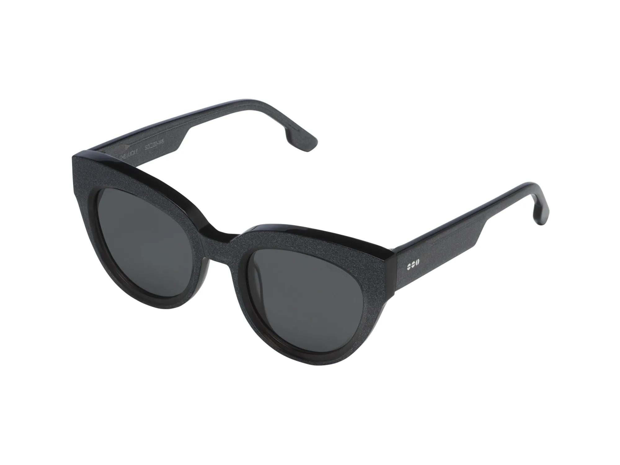 Discount Lucile Black Glitter Cat-Eye | Round