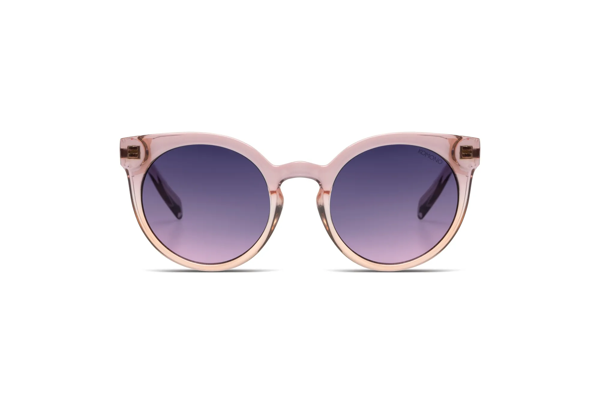 Hot Lulu Metal Blush Rose Gold Cat-Eye | Round