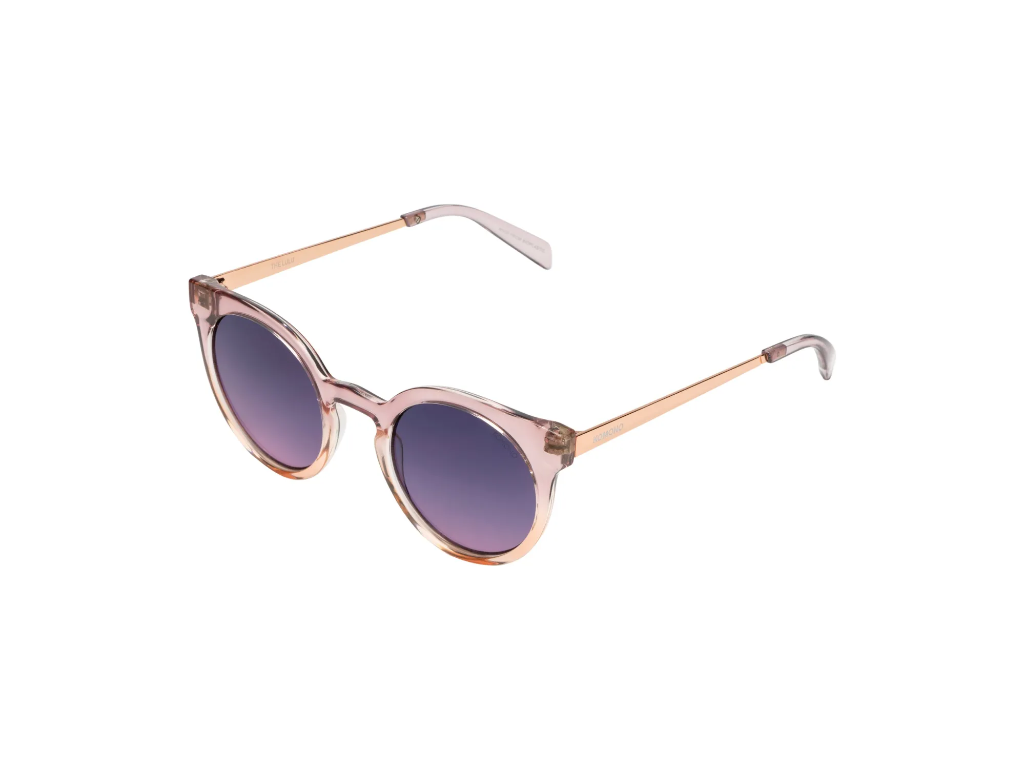 Hot Lulu Metal Blush Rose Gold Cat-Eye | Round